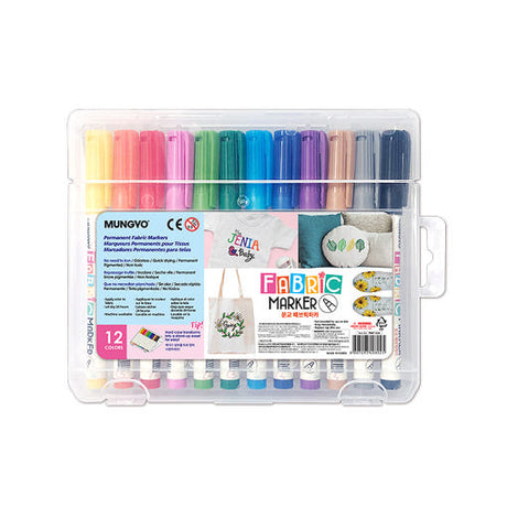 文具 布書きマーカー ベーシック 1セット(12色)